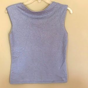 Inc sparkle sleeveless cornflower blue Medium